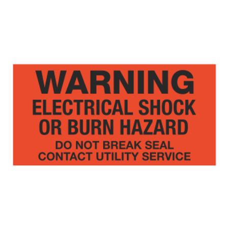 Warning Electrical Shock or Burn Hazard Custom