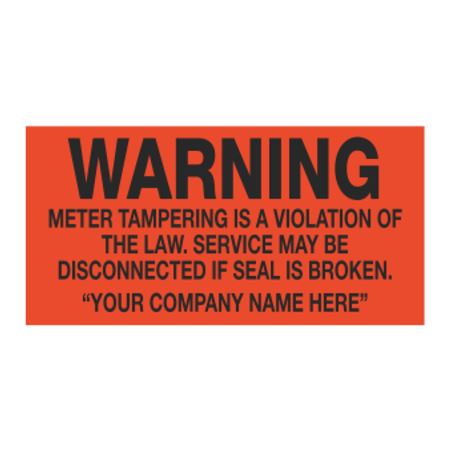 Warning Meter Tampering Is A Violation Of The Law Custom