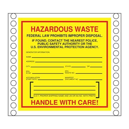 Pin Fed HazMat Labels - Mylar Covers