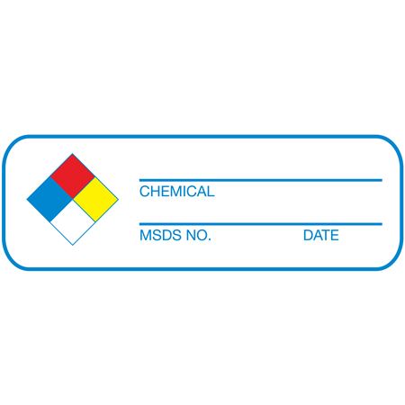 NFPA Write-On Decals - Chemical MSDS No Date RL/250