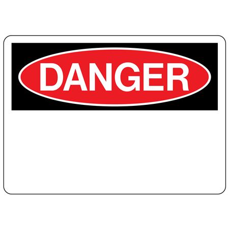 Custom OSHA Danger Headers Facility Signs