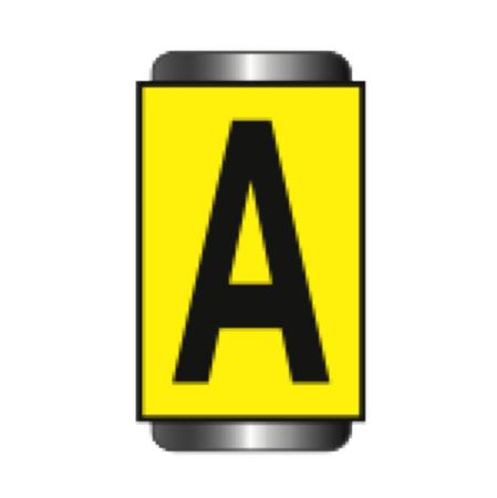 Vertical Pole & Cable Marker Yellow/Black 3 Inch