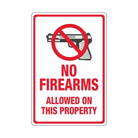 No Firearms Allowed On This Property Sign