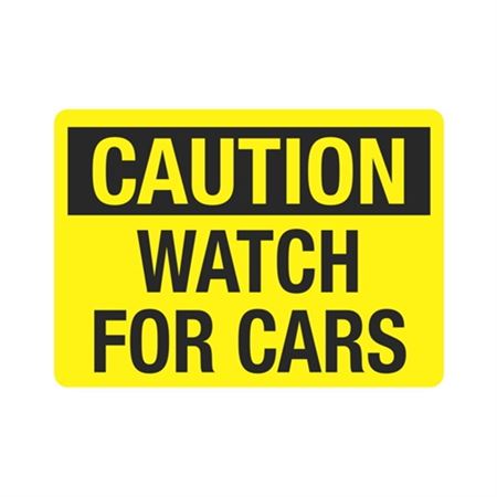 Caution  Watch For Cars  Sign