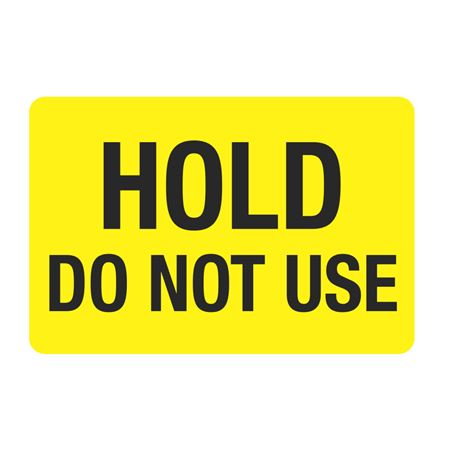 Food Facility Labels - Hold Do Not Use 4x6 - RL/500