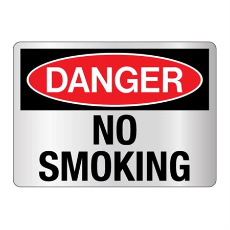 Danger No Smoking Sign - Reflective