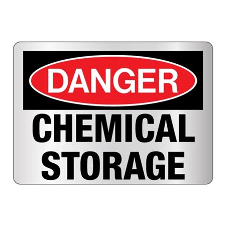 Danger Chemical Storage Sign Reflective