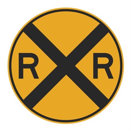 Railroad Crossing (Graphic) - High Intensity Reflective 30" x 30"