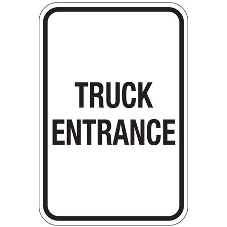 Truck Entrance Sign 12x18