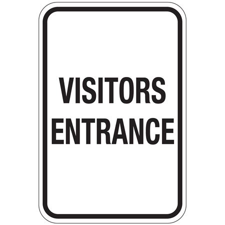 Visitors Entrance Sign 12x18