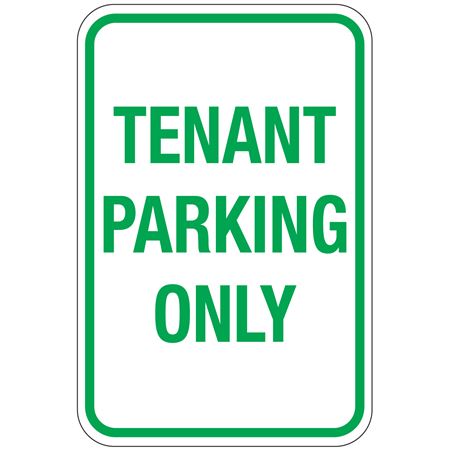 Tenant Parking Only Sign 12"x18"