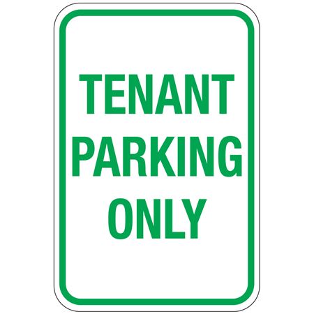 Tenant Parking Only Sign 12" x 18"