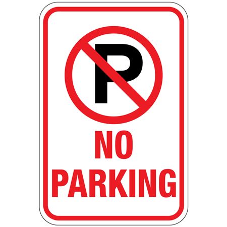 No Parking (Graphic) Sign 12" x 18"