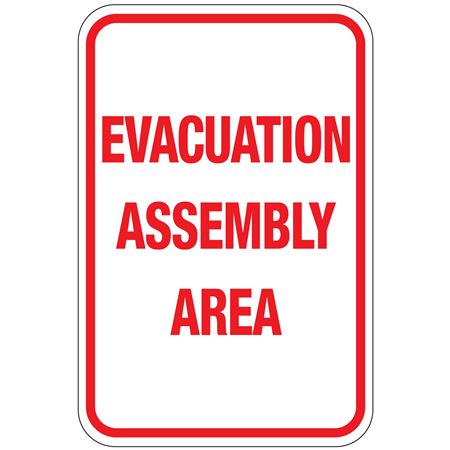 Evacuation Assembly Area Sign 12 x 18