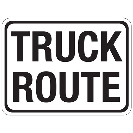 Truck Route Sign 18" x 24"