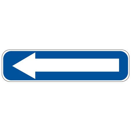 Left Arrow (Blue/White) Sign 6" x 24"