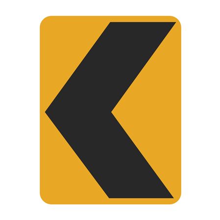 Chevron (Yellow/Black) Sign 18" x 24"