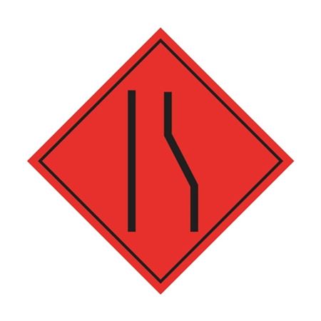 Merge Left (Graphic) Sign