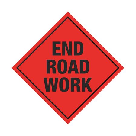 48" Mesh Rollup Sign w/o Rib - End Of Road Work