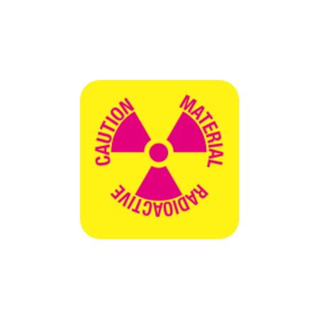 Radiation Markings - Caution Radioactive Material 1 x 1