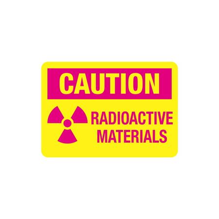 Caution Radioactive Materials - Adhesive Vinyl Decal