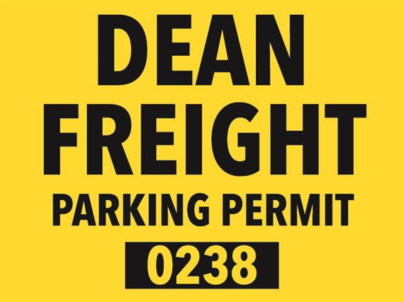 Custom Rearview Mirror Parking Permits Rectangle Vinyl 1 1/2 x 2