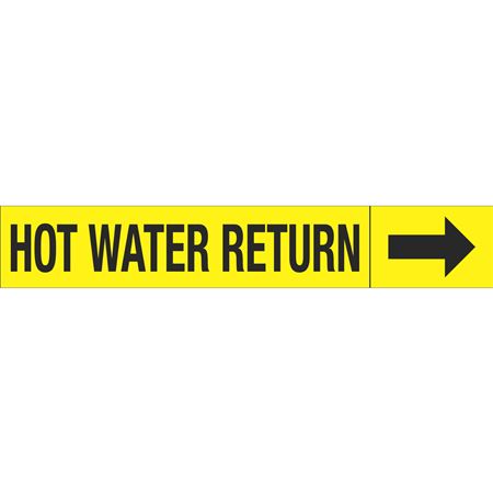 Roll Style Pipe Markers - Hot Water Return
