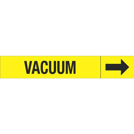 Roll Style Pipe Markers - Vacuum - Yellow