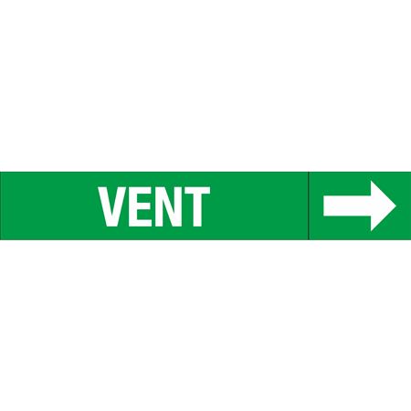Roll Style Pipe Markers - Vent (Green)