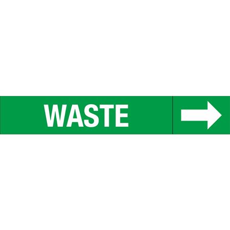 Roll Style Pipe Markers - Waste - Green