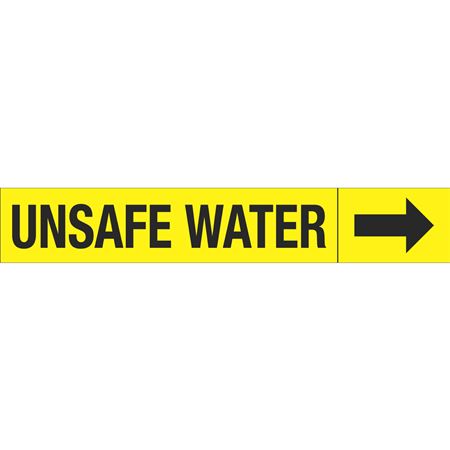 Roll Style Pipe Markers - Unsafe Water
