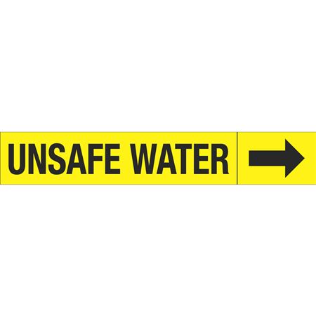 Roll Style Pipe Markers - Unsafe Water