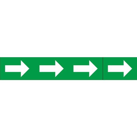 Roll Style Pipe Markers -  Arrows Only Green