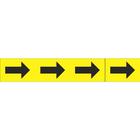 Roll Style Pipe Markers - Arrows Only Yellow