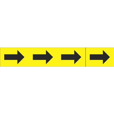 Roll Style Pipe Markers - Arrows Only Yellow