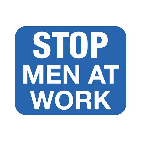 Railroad Safety Sign System Stop Men At Work 12 x 15