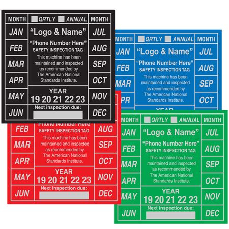 Custom Safety Inspection Tag - 3 x 3