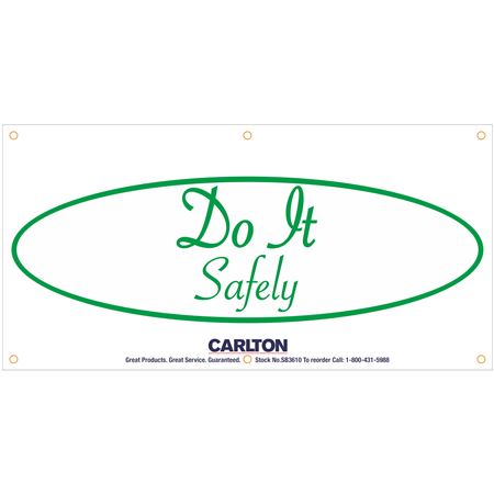 Do It Safely Banner 3'x6' w/Bungee Cord