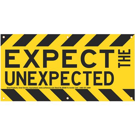 Expect the Unexpected (Graphic) Banner 3'x6' w/Bungee Cord