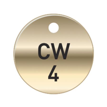 Brass Tags 1 1/2" - CW Cold Water