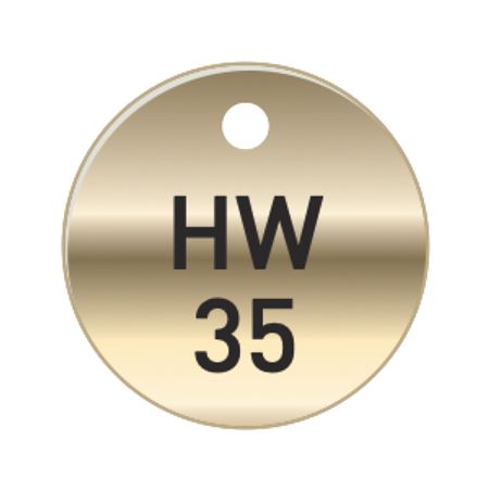 Brass Tags - HW Hot Water