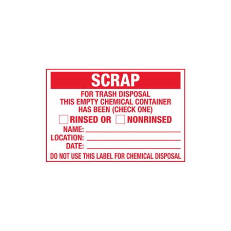 Assorted HazWaste Labels - Scrap - 4 x 6