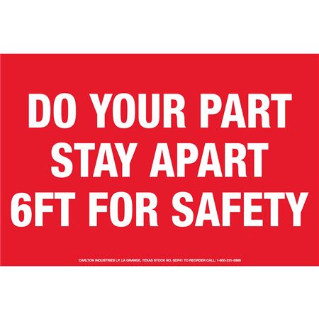 Anti-Slip Floor Decal - Do Your Part Stay Apart
