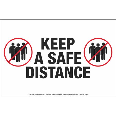 Anti-Slip Floor Decal - Keep A Safe Distance