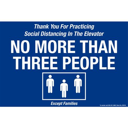 No More Than 3 People - Floor Decals 8" x 12"