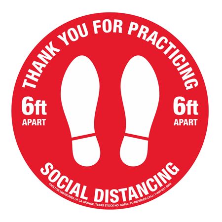 Anti-Slip Floor Decal - Thank You Social Distancing