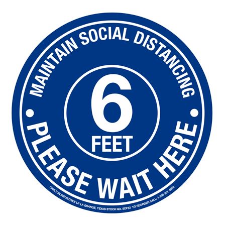 Anti-Slip Floor Decal - Maintain Social Distance