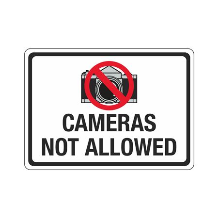 Cameras Not Allowed 10"x14" Sign