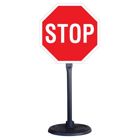 Stop Sign with Portable Stanchion