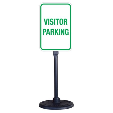 Visitor Parking Sign w/Portable Stanchion